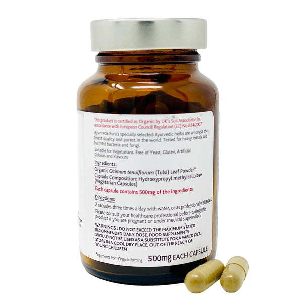 Organic Tulsi Herbal Capsules | Holistic Essentials