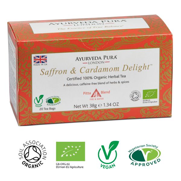 Saffron & Cardamom Delight Organic Herbal Tea | Holistic Essentials