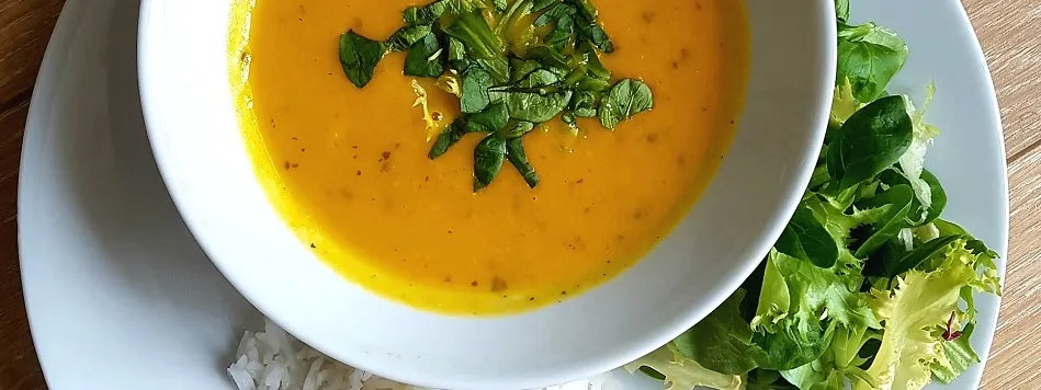 AYURVEDIC CARROT AND RED LENTIL SOUP