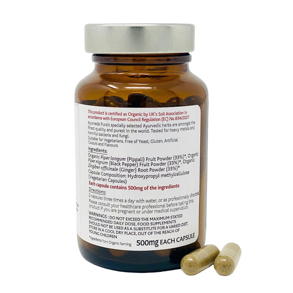 Organic Trikatu Capsules | Holistic Essentials